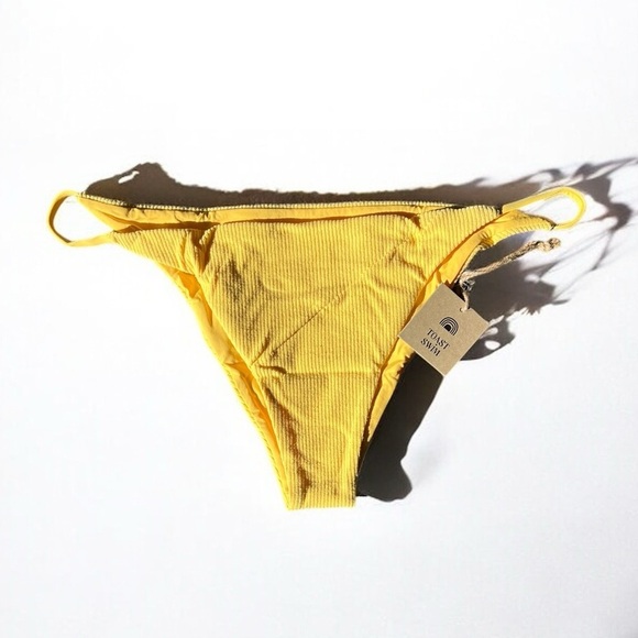 🌻NEW w.Tags Free People x Toast Signature Stitch Ribbed Bottom in Sunset XL - Picture 2 of 14